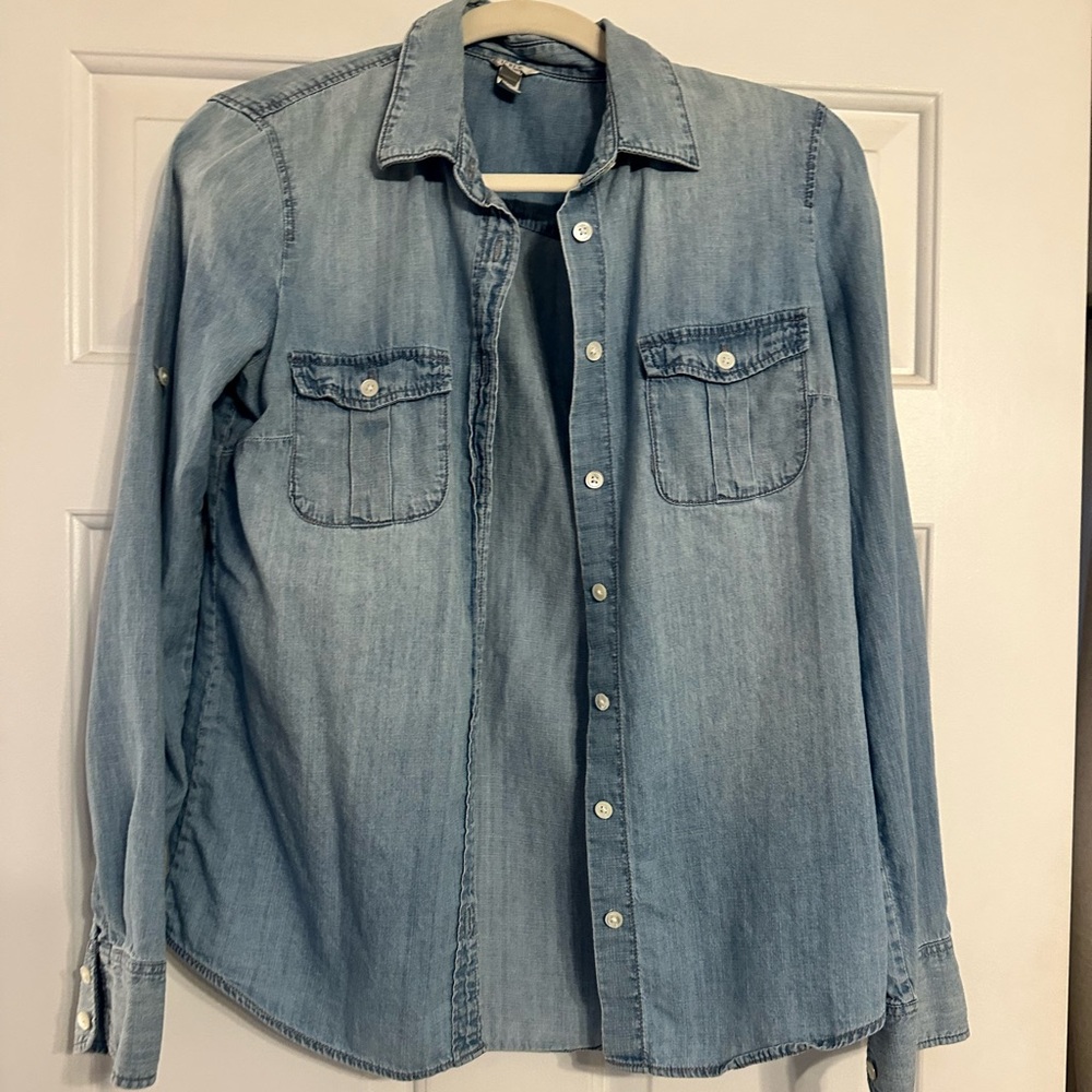 J Crew Light Blue Denim Shirt